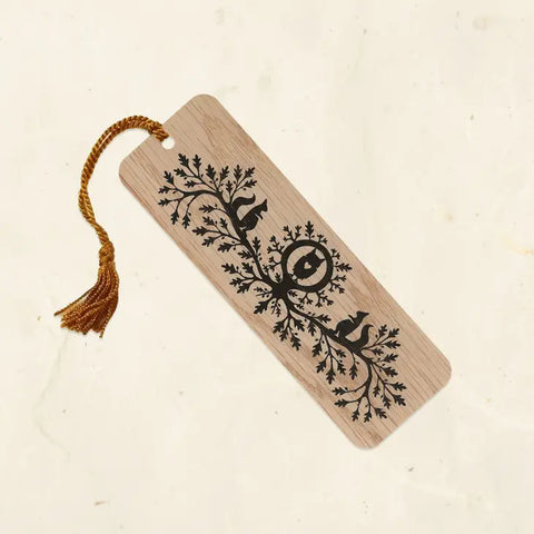 Owl Hollow Wood Bookmark with Tassel