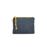 Cosmetic Pouch - Waxed Canvas // Large Vegan Zipper Bag (Color Options)