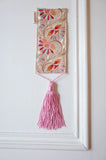 Peachy Dandelion - Handmade Embroidered Bookmark