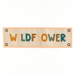 Wildflower Embroidered Canvas Banner