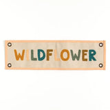 Wildflower Embroidered Canvas Banner