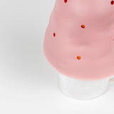 Small Vintage Pink Mushroom Lamp w/ Plug