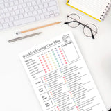 Weekly Cleaning Checklist: 50-Page Notepad