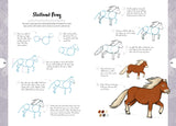 Horses & Ponies: Draw Over 50 Horses and Ponies in 10 Easy Steps (10 Step Drawing) by Justine Lecouffe