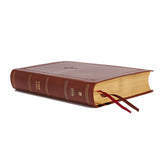 NKJV, Reference Bible, Personal Size, Large Print, Leathersoft, Brown, Red Letter Edition, Comfort Print: Holy Bible, New King James Version