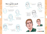 Faces: Draw Over 50 Fabulous Faces in 10 Easy Steps (10 Step Drawing) by Justine Lecouffe