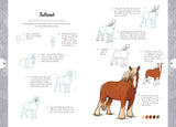 Horses & Ponies: Draw Over 50 Horses and Ponies in 10 Easy Steps (10 Step Drawing) by Justine Lecouffe