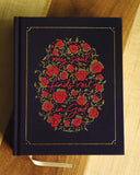 NIV, Journal the Word Bible for Women, Cloth Over Board, Navy, Red Letter Edition, Comfort Print: 500+ Prompts to Encourage Journaling and Reflection
