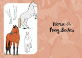 Horses & Ponies: Draw Over 50 Horses and Ponies in 10 Easy Steps (10 Step Drawing) by Justine Lecouffe