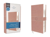 NIV, Pocket Thinline Bible, Leathersoft, Pink, Snap Closure, Red Letter, Comfort Print by Zondervan
