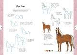 Horses & Ponies: Draw Over 50 Horses and Ponies in 10 Easy Steps (10 Step Drawing) by Justine Lecouffe