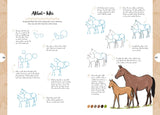 Horses & Ponies: Draw Over 50 Horses and Ponies in 10 Easy Steps (10 Step Drawing) by Justine Lecouffe