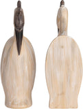 Resin Heron Shaped Bookends, Set of 2