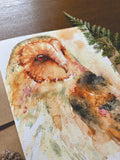 Barn Owl Watercolor A7 Greeting Card
