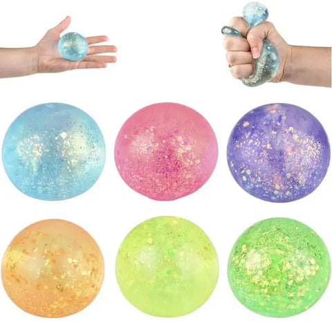 Squeeze Glitter Sugar Fidget Ball Toys