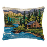 Cabin By Lake Hook Pillow by Peking Handicraft
