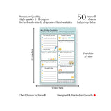 Kids Daily Activity Checklist: 50-Page Notepad