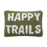 Happy Trails Hook Accent Pillow - Nature-Inspired Decor