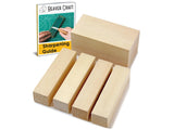 Wood Carving Blocks Set 5pcs. Linden/Basswood