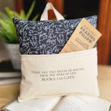 Books and Cats, Reading Pillow, Cat Print