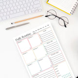Daily Routine and Priority Planner: 50-Page Tear-Off Notepad