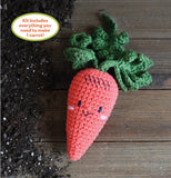 Crochet Your Veggies Amigurumi Kit Carrot: Everything You Need Is Included: 100%-Cotton Yarn, Crochet Hook, Stitch Marker, Tapestry Needle, Fiberfill by Schiffer Publishing
