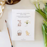 Easter Paintable Watercolor Notecard Set by Emily Lex