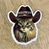 Meowdy Western Cat Sticker