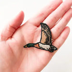 Flying Mallard Duck 2" Embroidered Iron-On Patch