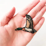 Flying Mallard Duck 2" Embroidered Iron-On Patch