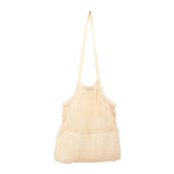 Cotton Mesh Tote Bag with Fabric Bottom
