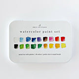 Watercolor Paint Set 18 Colors with Brush by Emily Lex