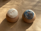 Handmade Pin Cushion - Hazelnut Ceramic Vessel & Local Wool