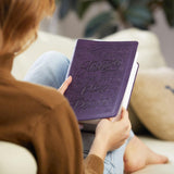 NKJV, Giant Print Center-Column Reference Bible, Verse Art Cover Collection, Leathersoft, Purple, Thumb Indexed, Red Letter, Comfort Print: Holy Bible