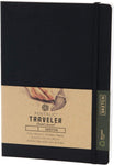 Pentalic Traveler Pocket Journal: Sketch - Black, 4x6, 6x8, 8x10