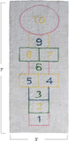 3' x 7' Cotton Tufted Hopscotch Printed Rug