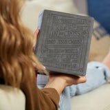 NKJV, Journal Reference Edition Bible, Verse Art Cover Collection, Leathersoft, Gray, Red Letter, Comfort Print: Let Scripture Explain Scripture. Reflect on What You Learn