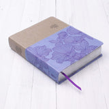 NIV, Beautiful Word Coloring Bible, Large Print, Imitation Leather, Purple/Tan
