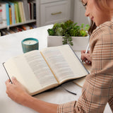 NKJV, Journal the Word Bible, Hardcover, Gray, Red Letter Edition, Comfort Print: Reflect, Journal, or Create Art Next to Your Favorite Verses
