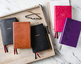 NKJV, Reference Bible, Personal Size, Large Print, Leathersoft, Brown, Red Letter Edition, Comfort Print: Holy Bible, New King James Version