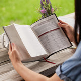 NKJV, Journal Reference Edition Bible, Verse Art Cover Collection, Leathersoft, Gray, Red Letter, Comfort Print: Let Scripture Explain Scripture. Reflect on What You Learn