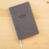 NKJV, Thinline Bible Youth Edition, Leathersoft, Gray, Red Letter Edition, Comfort Print