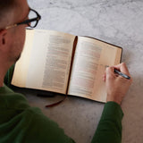 NKJV, Journal the Word Reference Bible, Imitation Leather, Brown, Red Letter Edition, Comfort Print: Let Scripture Explain Scripture. Reflect on What You Learn