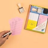 My Library Kit: Run Your Own Library at Home! Incl. Card Catalog Checkout Cards, Bookplates, Date Stamp & Inkpad by Knock Knock Kids