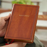 RSV Personal Size Bible with Cross References, Brown Leathersoft, (Sovereign Collection) by Thomas Nelson