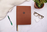 Amplified Journal the Word Bible, Leathersoft, Brown: Reflect, Take Notes, or Create Art Next to Your Favorite Verses by Zondervan