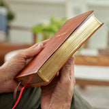 RSV Personal Size Bible with Cross References, Brown Leathersoft, (Sovereign Collection) by Thomas Nelson