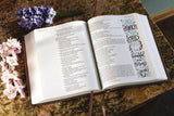 NIV, Beautiful Word Bible, Updated Edition, Peel/Stick Bible Tabs, Leathersoft, Brown/Pink, Red Letter, Comfort Print: 600+ Full-Color Illustrated Verses