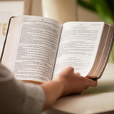 KJV Holy Bible: Large Print Single-Column with 43,000 End-Of-Verse Cross References, Brown Leathersoft, Personal Size, Red Letter, Comfort Print: King