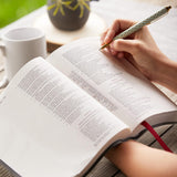 NKJV, Journal Reference Edition Bible, Verse Art Cover Collection, Leathersoft, Gray, Red Letter, Comfort Print: Let Scripture Explain Scripture. Reflect on What You Learn